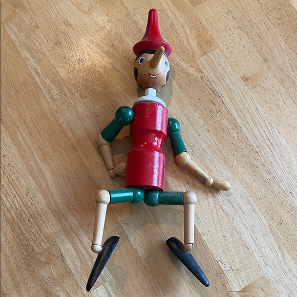 Other - Classic Wooden Pinocchio Doll- Red and Green